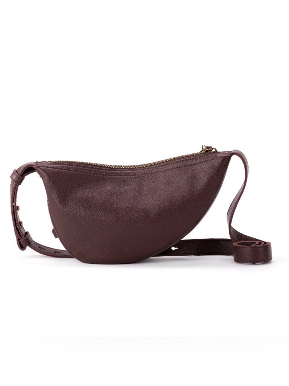 The Sak Gen Sling Back Leather Crescent Crossbody Bag Brown